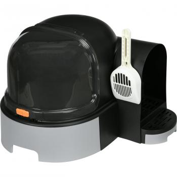 Lettiera per Gatti con Coperchio e Paletta – PawHut, PP & PC, Grigio Scuro