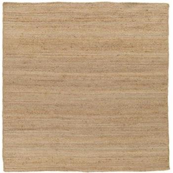 Tapis Chambre Jute 160x160 cm Marron Motif Faux Uni NORVO