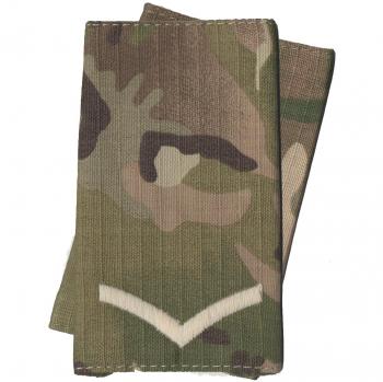 CL Distribution Pair of Ivory on Multicam/MTP Lance Corporal Rank Slides