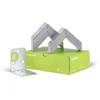Alberts Winkelverbinder, LxB: 90x90 mm, sendzimirverzinkt, (Set, 25-St), Handwerkerpack