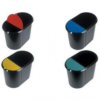 Helit Sicherheits-Papierkorb 13 L, silber