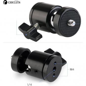 Mini Tripod Ball Head 360 Degree Rotation with 1/4 Screw