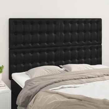 Testiere 4 pz Nere 72x5x78/88 cm in Similpelle Vidaxl Nero