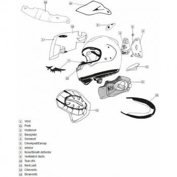 Arai Chaser-X Cheek Pad Foam