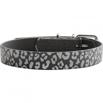 Hunter Hunde-Halsband Convenience Reflect grau mit Leo-Muster