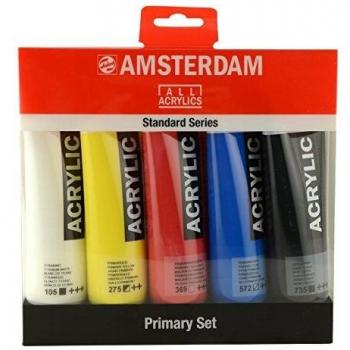 Acrylfarben-Set Primärfarben 5 x 120 ml von Talens