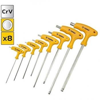 Conjunto de Llaves Hexagonales T‑Mango 2‑10 mm – Topex 35D967