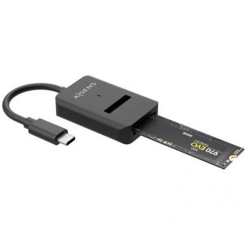 Dock usb tipo-c para ssd m2 sata/nvme ngff aisens asuc-m2d011-bk/ negro