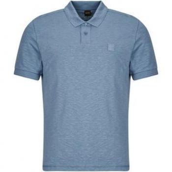 Polo BOSS Pe Linen Blu