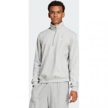 Felpa adidas Trefoil Essentials Waffle grigia JD2447 regular fit