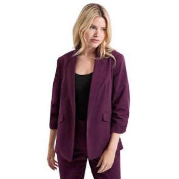 Size 16 Plum Ruched‑Sleeve Women's Blazer – Dorothy Perkins