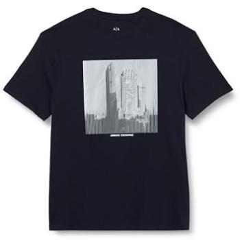 Armani Exchange T-Shirt Regular Fit mit Motiv-Print in Nachtblau, Größe XXL