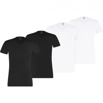 PUMA Casual T-Shirt 4er Pack für Herren, Kurzarm