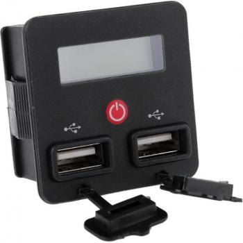 12V 24V Universal Battery Tester with USB Charger Socket and Voltmeter