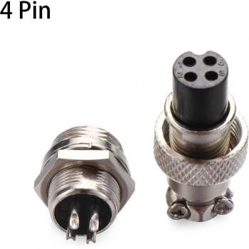 GX12 12mm Aviation Connector, 2/3/4/5/6 Pin Male & Female, Universal Metal