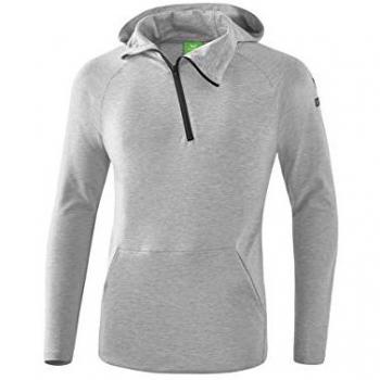 Erima Kapuzensweatshirt Herren Hoodie Grau Schwarz Größe S