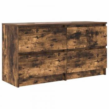 Smoked Oak 100x35x54 cm TV Cabinet Engineered Wood vidaXL