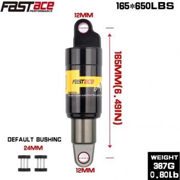 Amortiguador trasero de bicicleta de montaña FASTace-200 125/150/165/175/185mm x550lbs