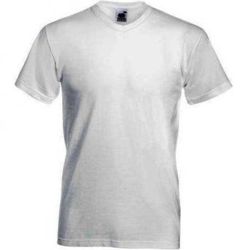 FruitOfTheLoom Valueweight V-Hals T-Shirt – Wit