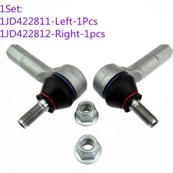 SCJYRXS Front Left & Right Tie Rod Ends for VW Beetle Golf Bora MK4 Seat Leon Toledo Octavia 1J0422811 1J0422812