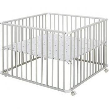Box per bambini 100 x 100 cm grigio chiaro con stelline