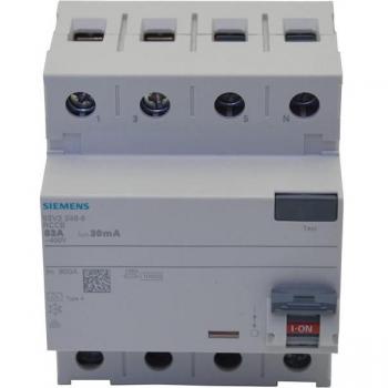 Siemens 5SV3344 Interruptor diferencial 4P 40A 30mA