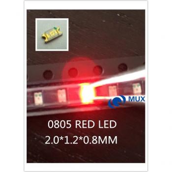 100pcs Red SMD LED 0805 620-625nm