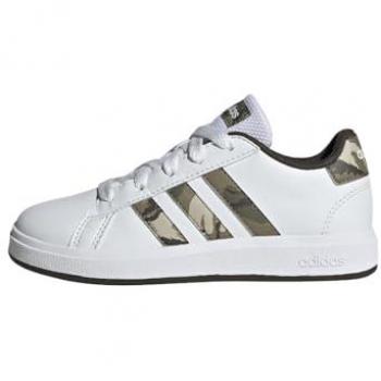 Zapatillas adidas Grand Court Lifestyle Tennis Lace-Up blanco verde caqui infantil