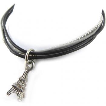 Shadowed Skies: Lily's Black & Silver Eiffel Charm