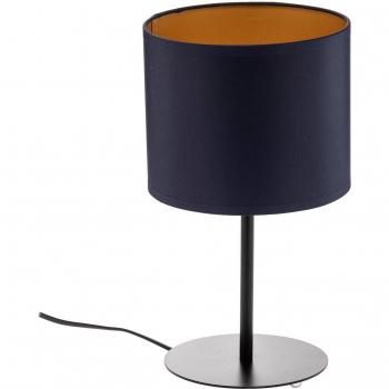 Luminex Soho Lampada da tavolo cilindro 34cm blu/oro