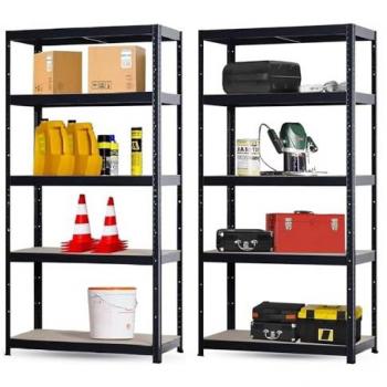 Set 2 scaffali metallici neri