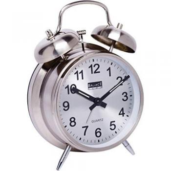 Quarz Alarmuhr Edelstahl