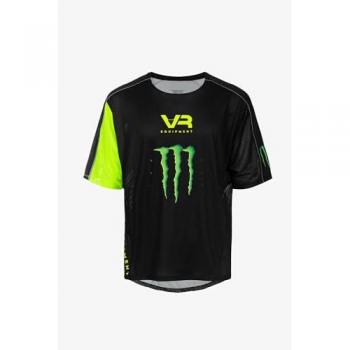 T-Shirt Nero Performance Monster Energy VR46 a Maniche Corte