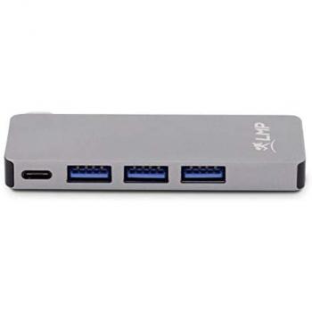 Adaptador USB-C con 6 puertos adicionales, incluyendo 3 x USB 3.0, lector de tarjetas SD/microSD, USB-C (PD) y soporte