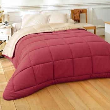 Parure de Lit Rouge Rubis – Couette Tempérée 200 × 200 cm