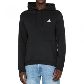 Kapuzensweatshirt CONVERSE EMBROIDERED STAR CHEVRON BRUSHED BACK FLEECE HOODIE Gr. XXS, schwarz, Herren