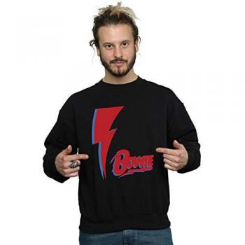 Large Black Red Bolt Sweatshirt by David Bowi