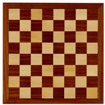 Plateau d'échecs Dal Negro bordure bois brun 31x31 cm