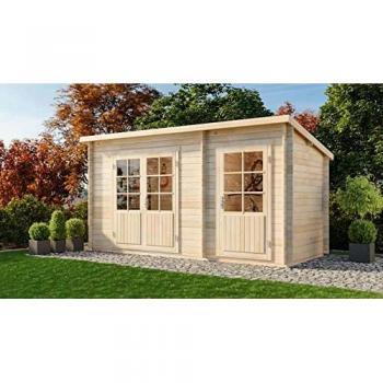 Abri de jardin avec extension Martina-28 5x2m toit en pente 28mm 10m²