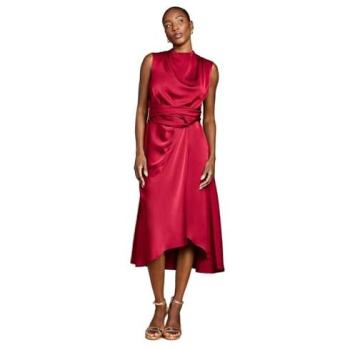 Coast Raspberry Twist Midi Dress (Women's) – Size 14