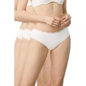 YSABEL MORA Baumwoll-Midislip mit feiner Spitze