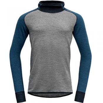 Devold Herren Merino Baselayer Hoodie wendbar Farbeblock / Grau Größe: S