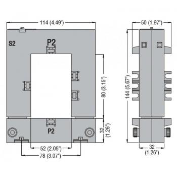 Lovato transformateur de courant 300/5A ouvrable barres 50x80mm DM1TA0300