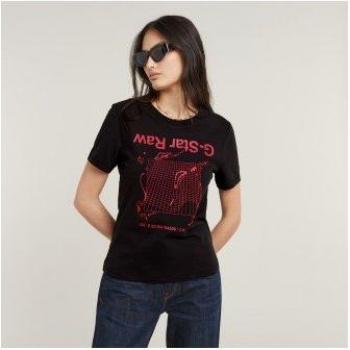 Veste légère T‑Shirt Graphique Grid Wave Noir – Femme 2XS