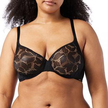 Glossies Lotus Sleek Moulded Bra – Black, 28DD