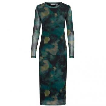 B.YOUNG Paloma Maxikleid – 1‑Teil, Grün (Birch Blur Mix), 92 % Polyester, 8 % Elasthan