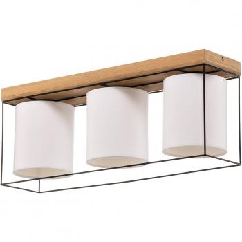 BRITOP Trapper 3-Bulb Light, Black/White/Oak