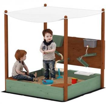 Playful Palms Wooden Sandbox
