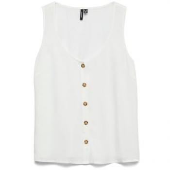 Top VeroModa Bumpy Bianco Standard