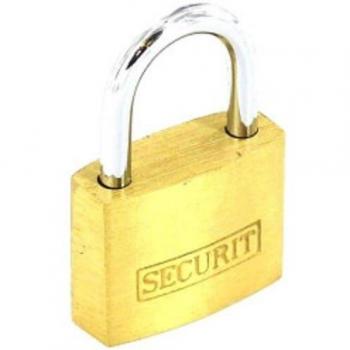 Cadenas de sécurité Securit en laiton 25mm 3 clés
